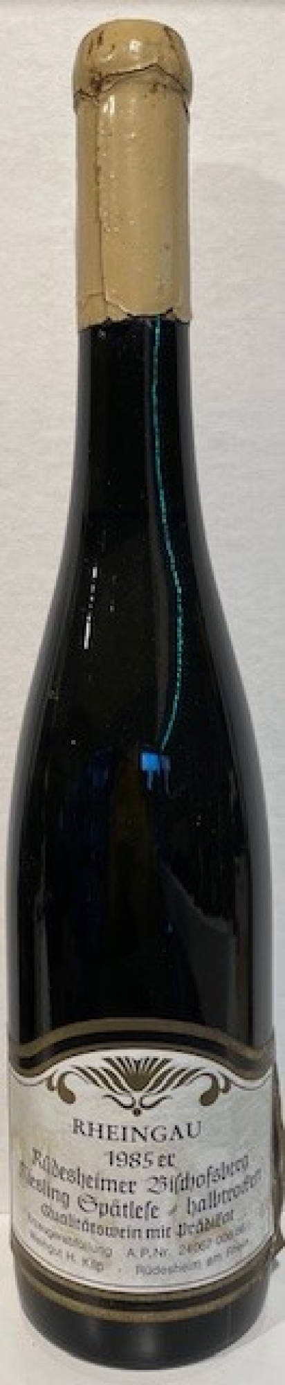 Rudesheimer Bischofsberg Riesling Spatlese Halbtrocken H. Kilp Rheingau