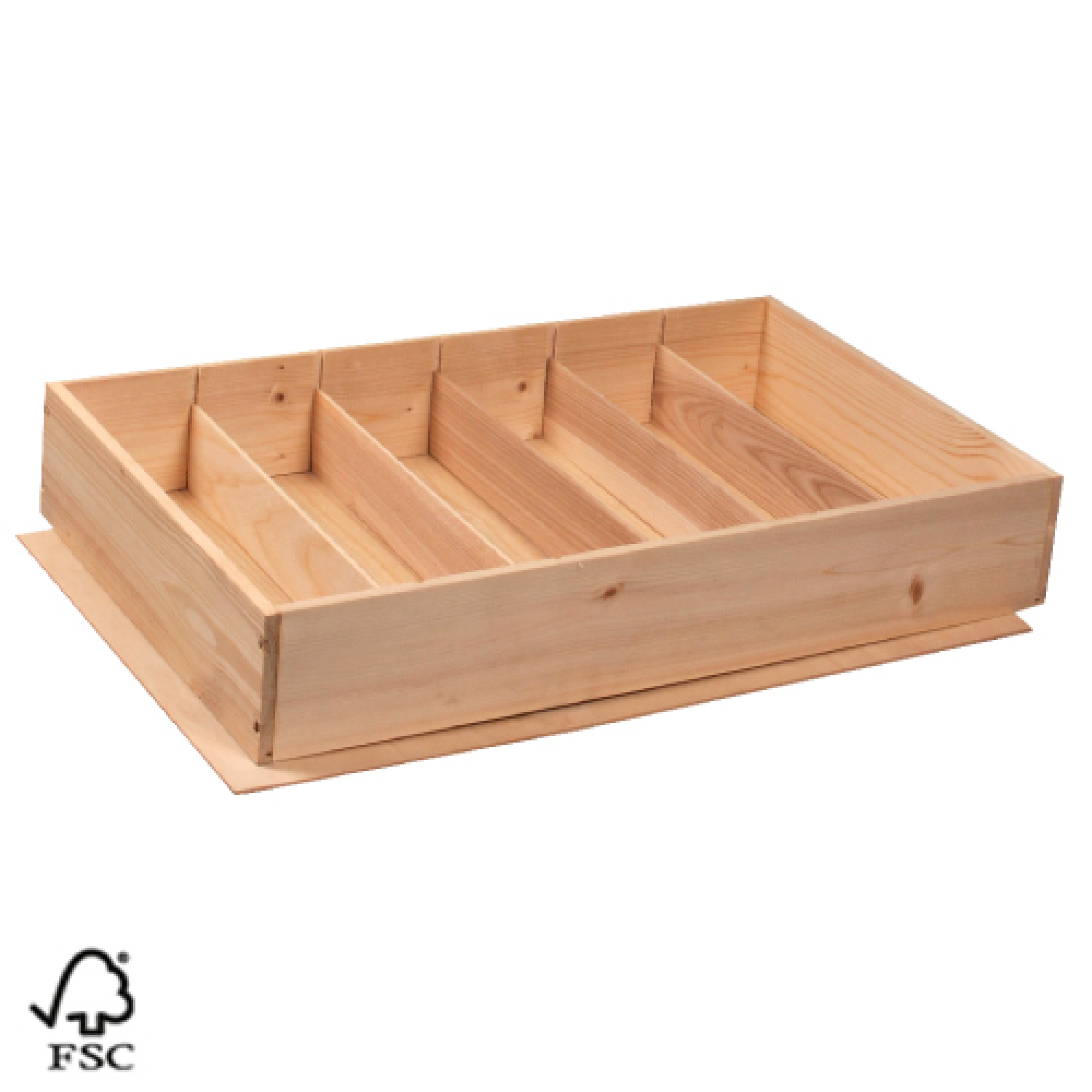 6 fles kist hout
