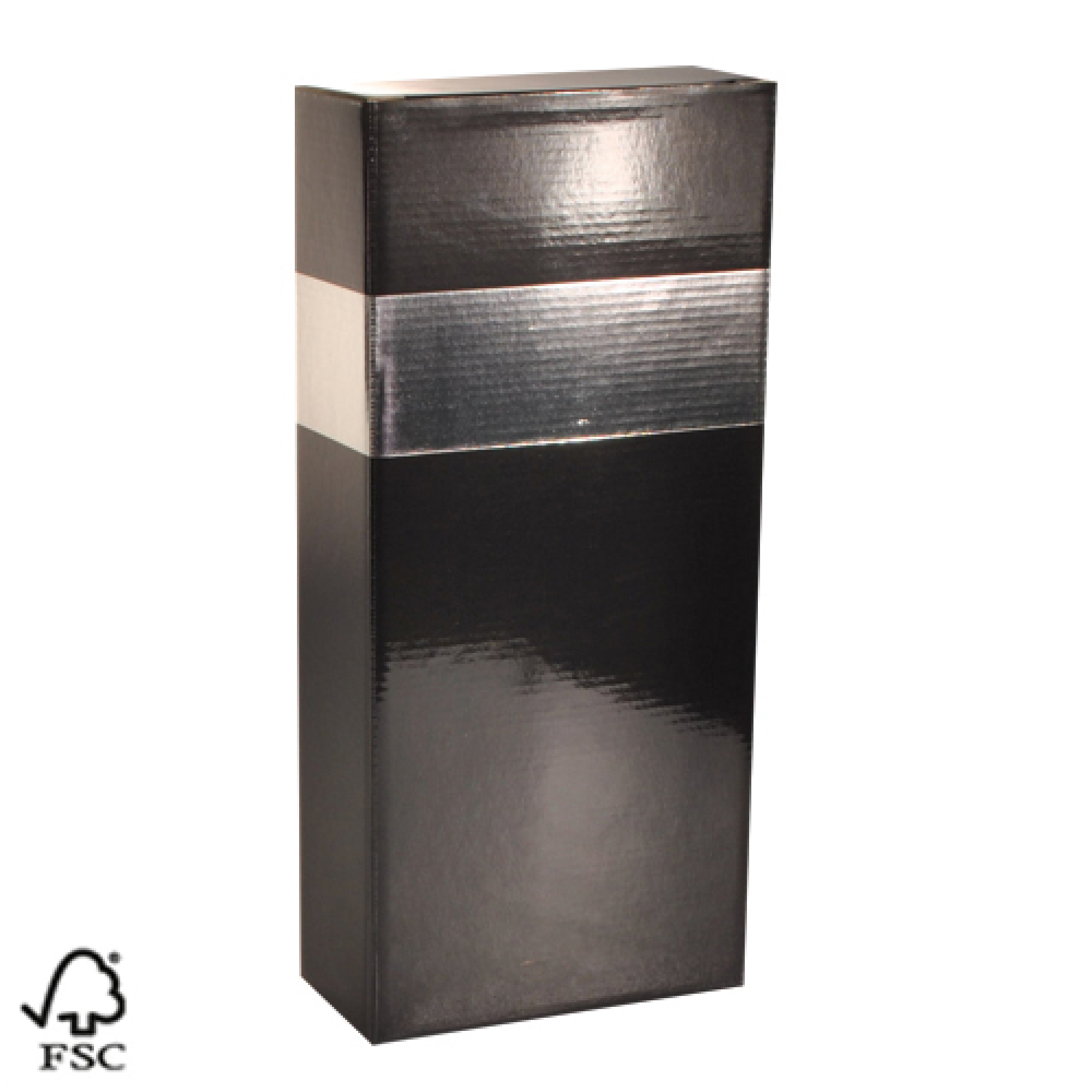 2 fles doos zwart zilver